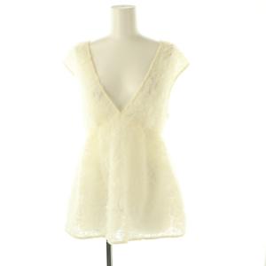 24SS デコラチュールブラウス ノースリーブ 38 アイボリー /DO OS SH