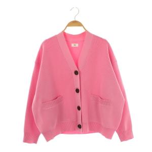 RHC Recycle Polyester Cardigan カーディガン ニット Vネック XS ピンク