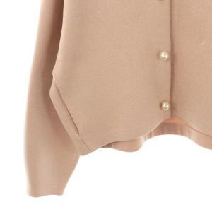Rirandture 24SS パールボタンラメクロップドニットジャケット ノーカラー 2 ピンク /AT OS SH