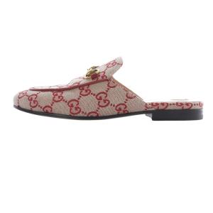GUCCI プリンスタウン ホースビット ミュール 36 レッド 475094