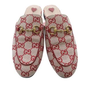 GUCCI プリンスタウン ホースビット ミュール 36 レッド 475094