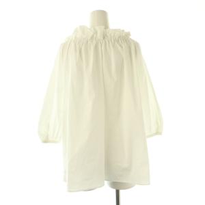 CLANE 24SS 2WAY PUFF NECK TOPS ブラウス 五分袖 1 白 ホワイト /AT OS