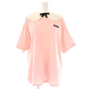 襟付き ロゴ Tシャツ XS ピンク MJN274