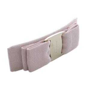 Salvatore Ferragamo ヴァラ リボン バレッタ ロゴ ピンク /SR10 OH