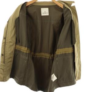 MORABITO ブラン コットンロゴポケットサファリジャケット ジップアップ 38 ベージュ /HK OS