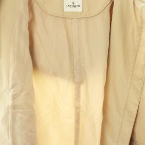 MORABITO ブラン ナイロンフードコート ハーフコート 38 ベージュ /DF OS