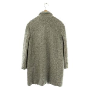 MORABITO ブラン Blanc ウール混 ボアコート ロング 38 グレー /HK OS