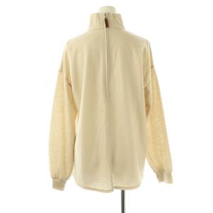 MORABITO ブラン ロゴ刺繍 ウール ハイネックプルオーバー カットソー 長袖 38 ベージュ /DF OS