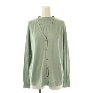 ブラン シルクニットアンサンブル カーディガン カットソー 38 ミント /HK OS
