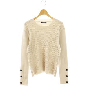 プルミエ レーヨンクルーネックニット プルオーバー 長袖 38 グレージュ /DF OS