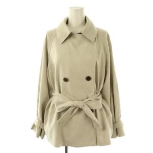 ブラン フェイクスウェードダブルボタンジャケット 38 ベージュ /HK OS