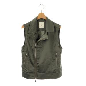 ブラン サテンジップアップベスト 38 グリーン /HK OS