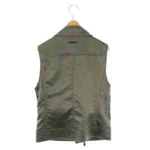 MORABITO ブラン サテンジップアップベスト 38 グリーン /HK OS