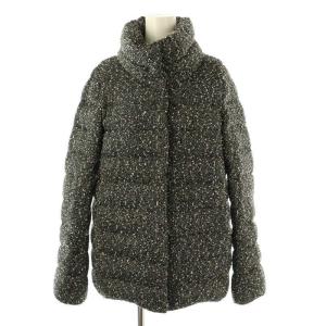 ツイードダウンジャケット 40 マルチカラー