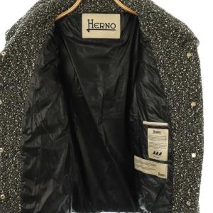 HERNO ツイードダウンジャケット 40 マルチカラー