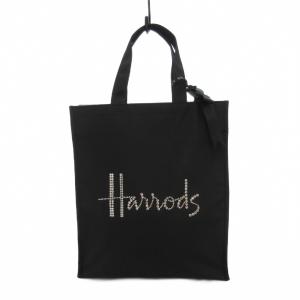 × スワロフスキー SWAROVSKI ロゴラインストーン トートバッグ ハンドバッグ ビジュー 黒 ブラック