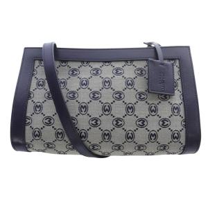 Mロゴジャガード ショルダーバッグ 紺 ネイビー /SR10