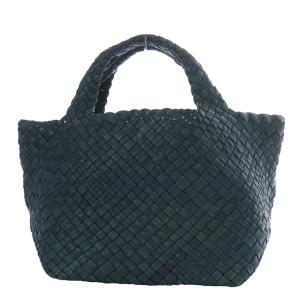 トートバッグ イントレチャート レザー グリーン