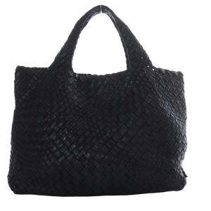 FALORNI トートバッグ イントレチャート レザー ブラック F1599