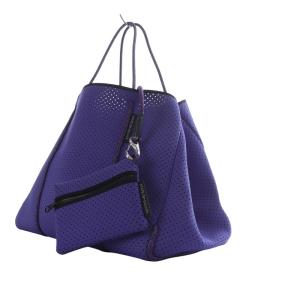 STATE OF ESCAPE トートバッグ ハンドバッグ ネオプレン ポーチ付き ブルー /YO1