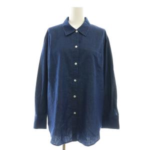 Apuweiser-riche セットアップ デニム風 シャツ 長袖 フレアスカート ロング 0 インディゴ /DF OS