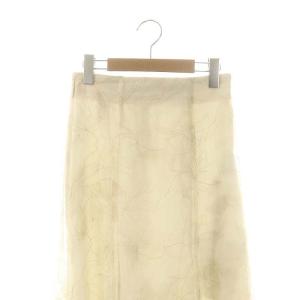 JUSGLITTY 24SS キラキラ刺繍マーメイドスカート フレア マキシ ロング 1 白 ホワイト /AT OS