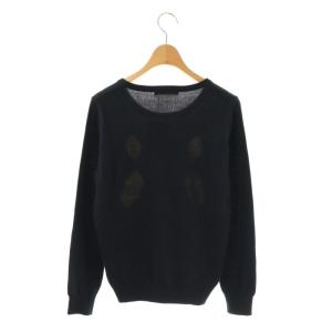 Viaggio Blu レモンデザインクルーネックニット セーター 長袖 2 紺 ネイビー /AT OS SH