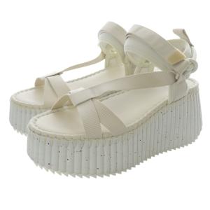 Nama Beige Magic Tape サンダル 39 アイボリー