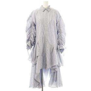 23SS ボリュームイレヘムワンピース 0 ライトブルー ダークグレー オフホワイト /DO OS