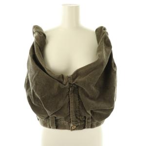 CORDUROY BUCKLE BACK TOP ベスト プルオーバー コーデュロイ 36 カーキ