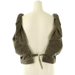 FUMIKA_UCHIDA CORDUROY BUCKLE BACK TOP ベスト プルオーバー コーデュロイ 36 カーキ