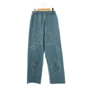 NEW BUGGY PANTS パンツ ストレート イージー 38 M 青 ブルー /AT OS