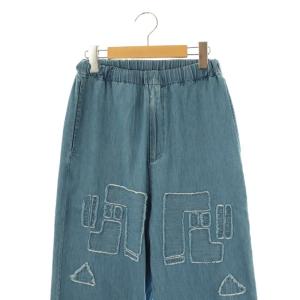 SEEALL NEW BUGGY PANTS パンツ ストレート イージー 38 M 青 ブルー /AT OS