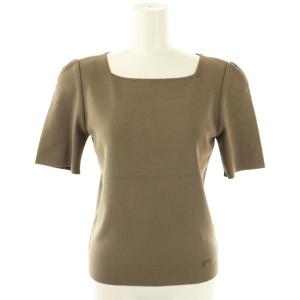 Knit Top Elegant Square 38 カーキグレー 37943
