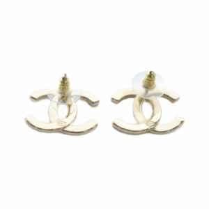 CHANEL ココマーク ラインストーン ピアス ゴールド色 B23P