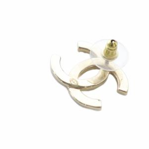 CHANEL ココマーク ラインストーン ピアス ゴールド色 B23P