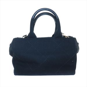 TOCCA ハンドバッグ トート ショルダー 2way ビジュー キャンバス 黒 ブラック /AS OS