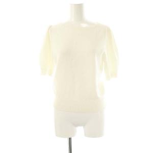 24SS パフスリーブニットプルオーバー 半袖 F ホワイト /HK OS