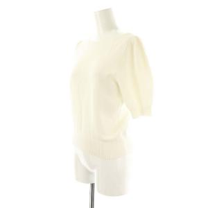 CELFORD 24SS パフスリーブニットプルオーバー 半袖 F ホワイト /HK OS