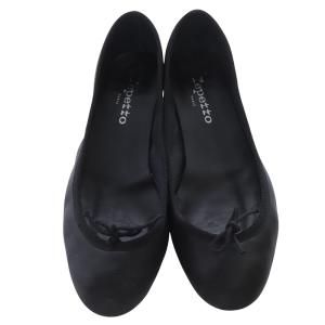 Repetto Camille gomme Ballerinas レザーバレエシューズ パンプス 35.5 黒 ブラック