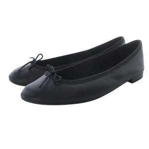 Cendrillon gomme Ballerinas レザーバレエシューズ 35.5 黒 ブラック V1790VE
