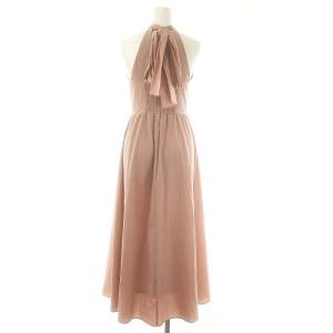 SNIDEL 24AW ホルターネックフレアワンピース 0 スモークピンク /ES OS