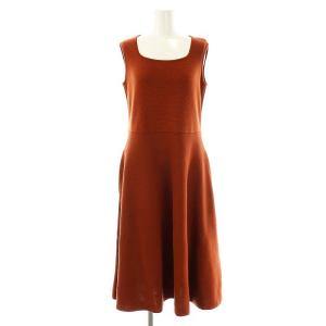 Knit Dress Orangette ワンピース ウール 38 オレンジブラウン 40553