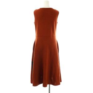 FOXEY Knit Dress Orangette ワンピース ウール 38 オレンジブラウン 40553