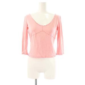 クロップドフリルトップス カットソー S ピンク /DO OS