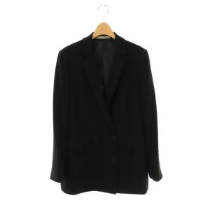 23SS Row Crepe Murph ダブルブレストジャケット 背抜き 40 ブラック /DO OS