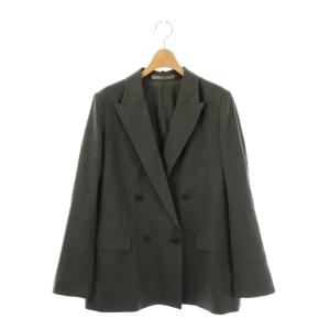 24AW Suave Saxony Debby ウールダブルブレストジャケット 総裏地 40 グレー /DO