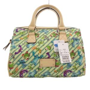 × モンスターズインク 2点セット ハンドバッグ ショルダー 財布 総柄 緑 グリーン /JS