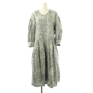 choucho+tulipan ワンピース 36 ライトグレー ブラック