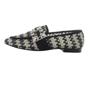 ROGER VIVIER ツイードローファー ビジュー 35.5 ベージュ ブラック